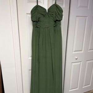 Azazie Olive Green Maxi Dress